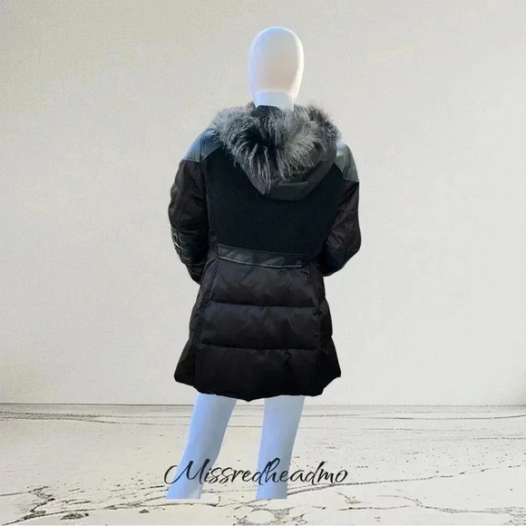 Juicy Couture Faux Leather and Fabric Coat - Small - Picture 4 of 7